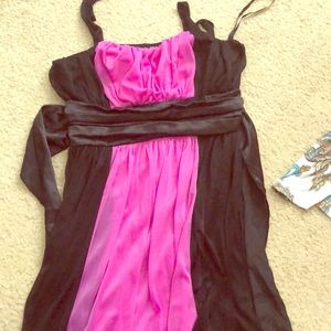 Purple and black dress